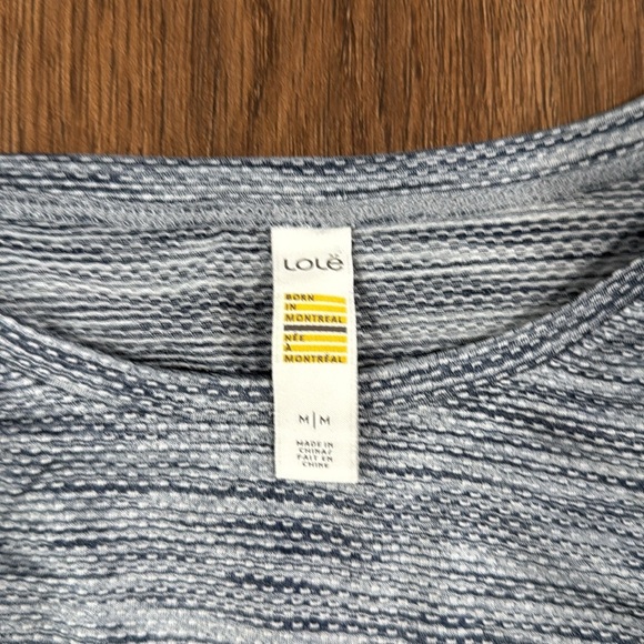 Lole Medium Long Sleeve Lightweight Blue Spacedye Running Yoga Hiking Summer - Picture 2 of 5